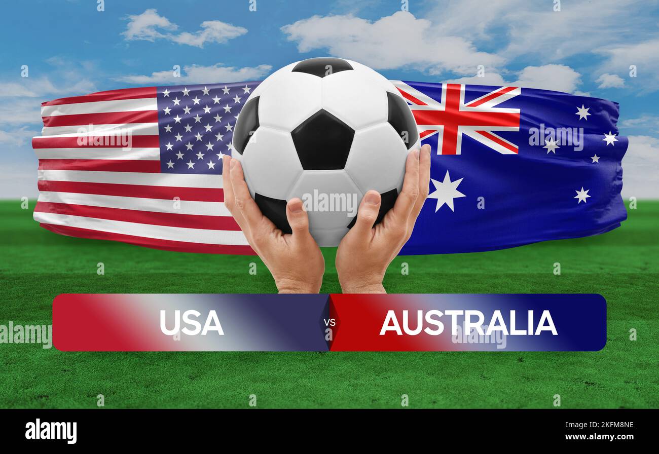 USA vs Australia national teams soccer football match competition