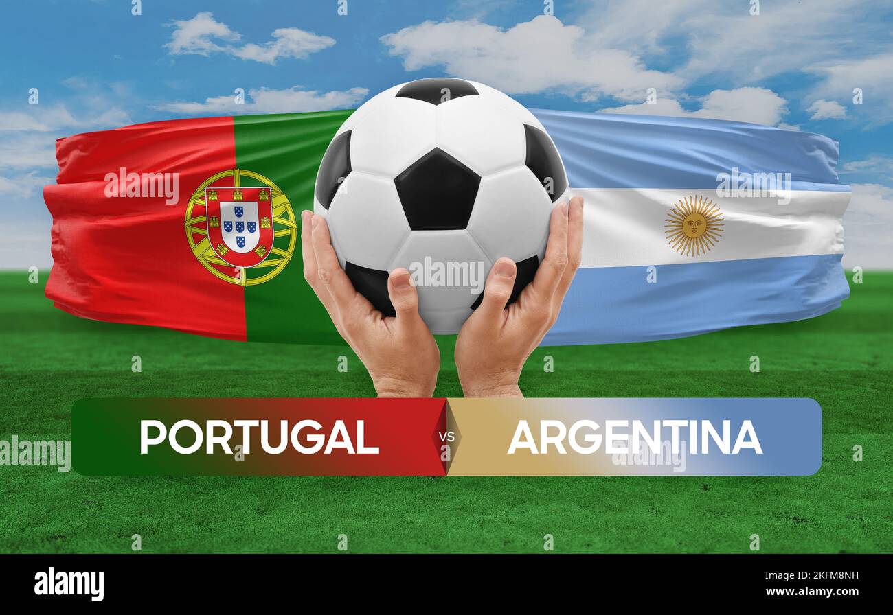 Portugal vs Argentina national teams soccer football match competition
