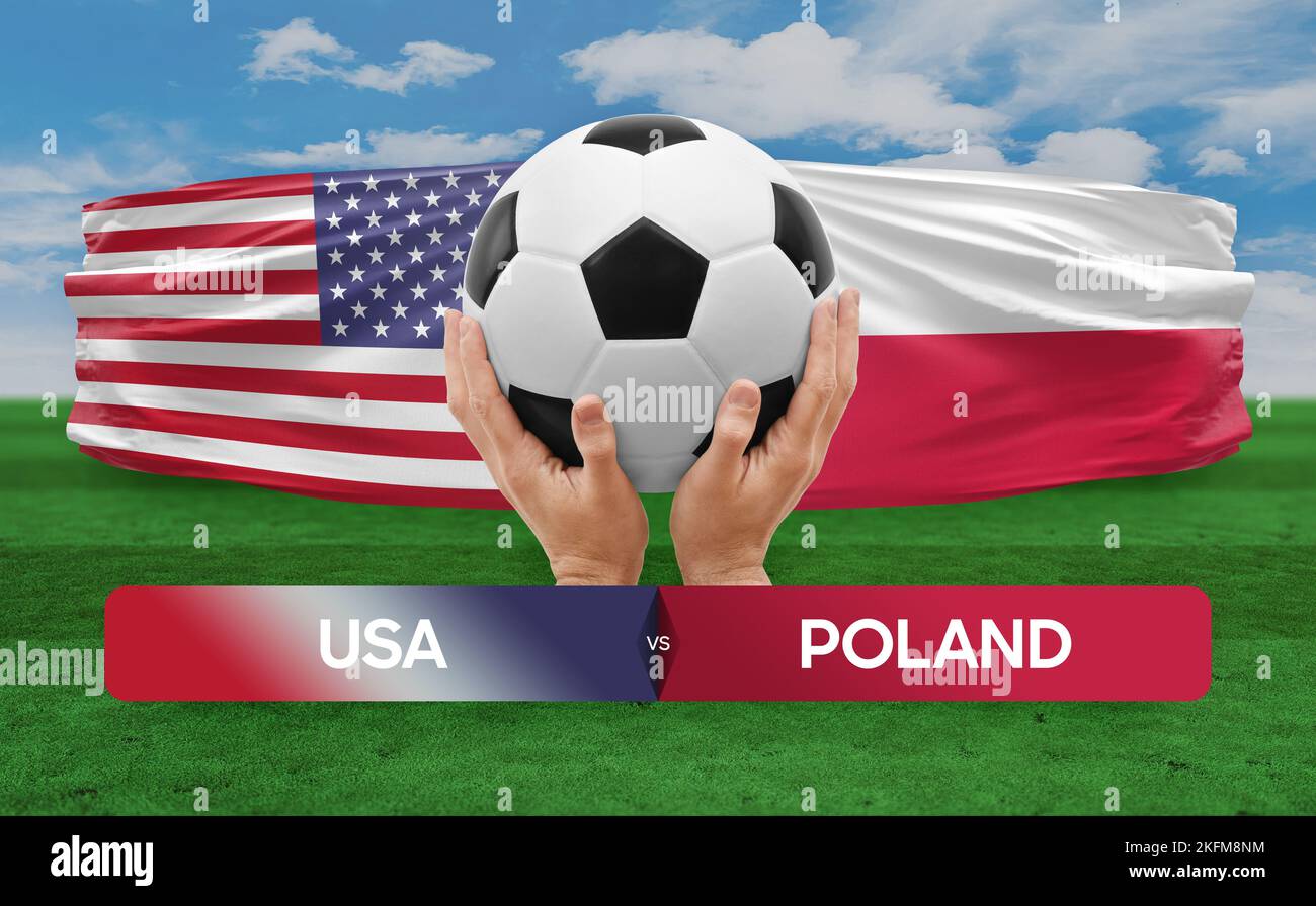 USA vs Poland national teams soccer football match competition concept