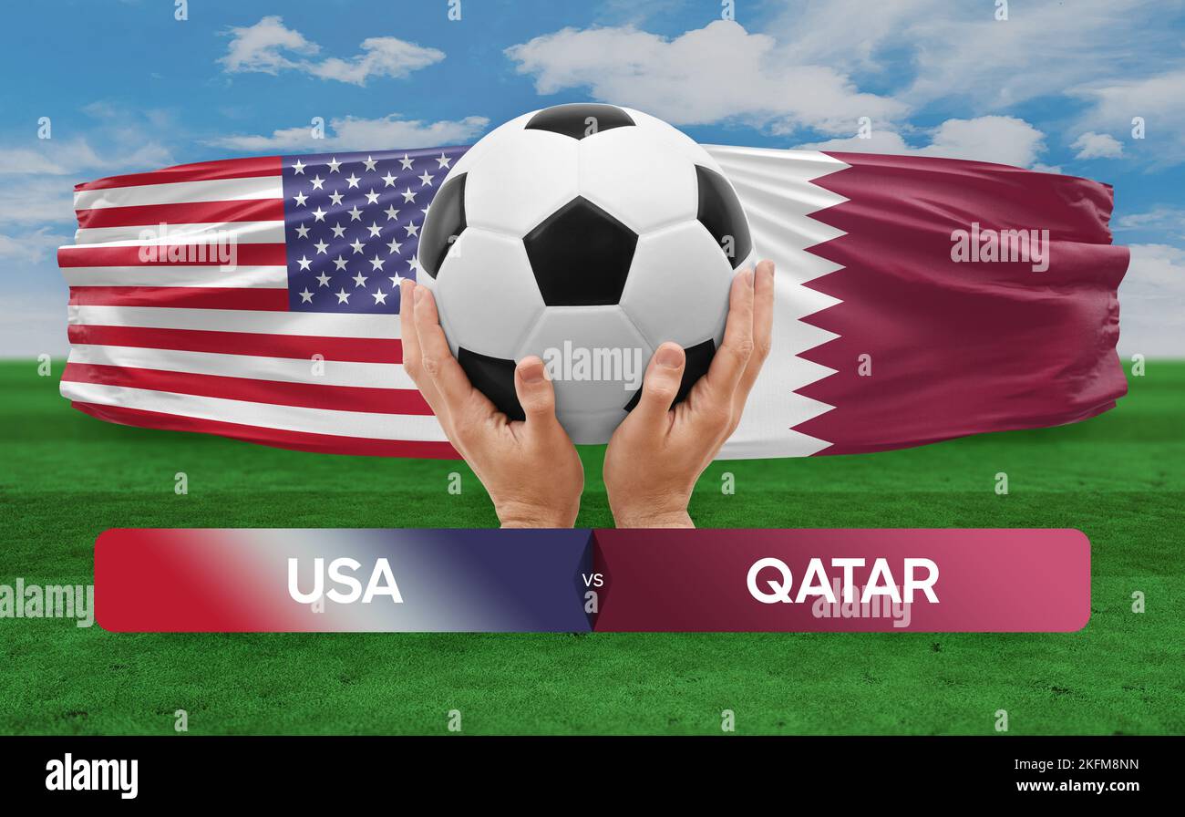 USA vs Qatar national teams soccer football match competition concept