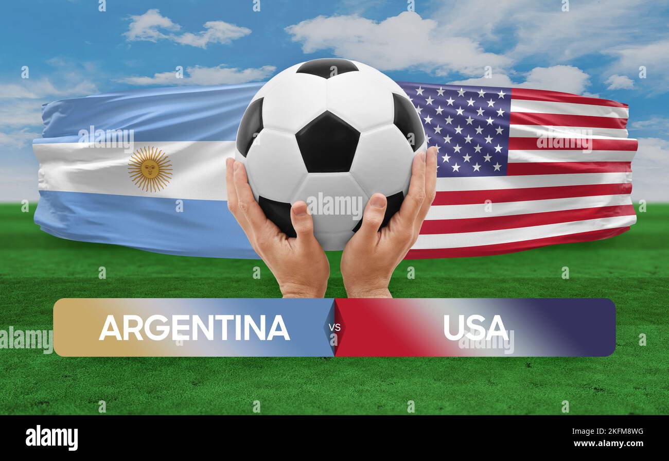 Argentina vs USA national teams soccer football match competition