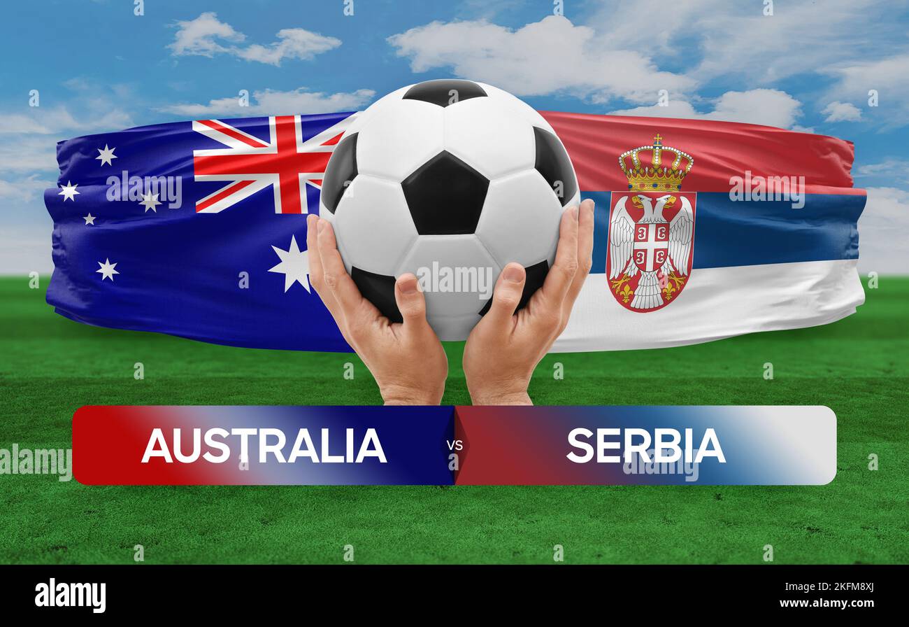 Australia vs Serbia national teams soccer football match competition