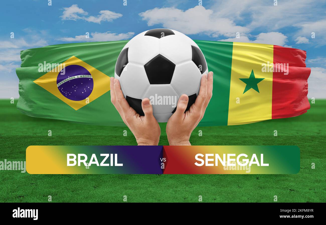 Brazil vs Senegal national teams soccer football match competition