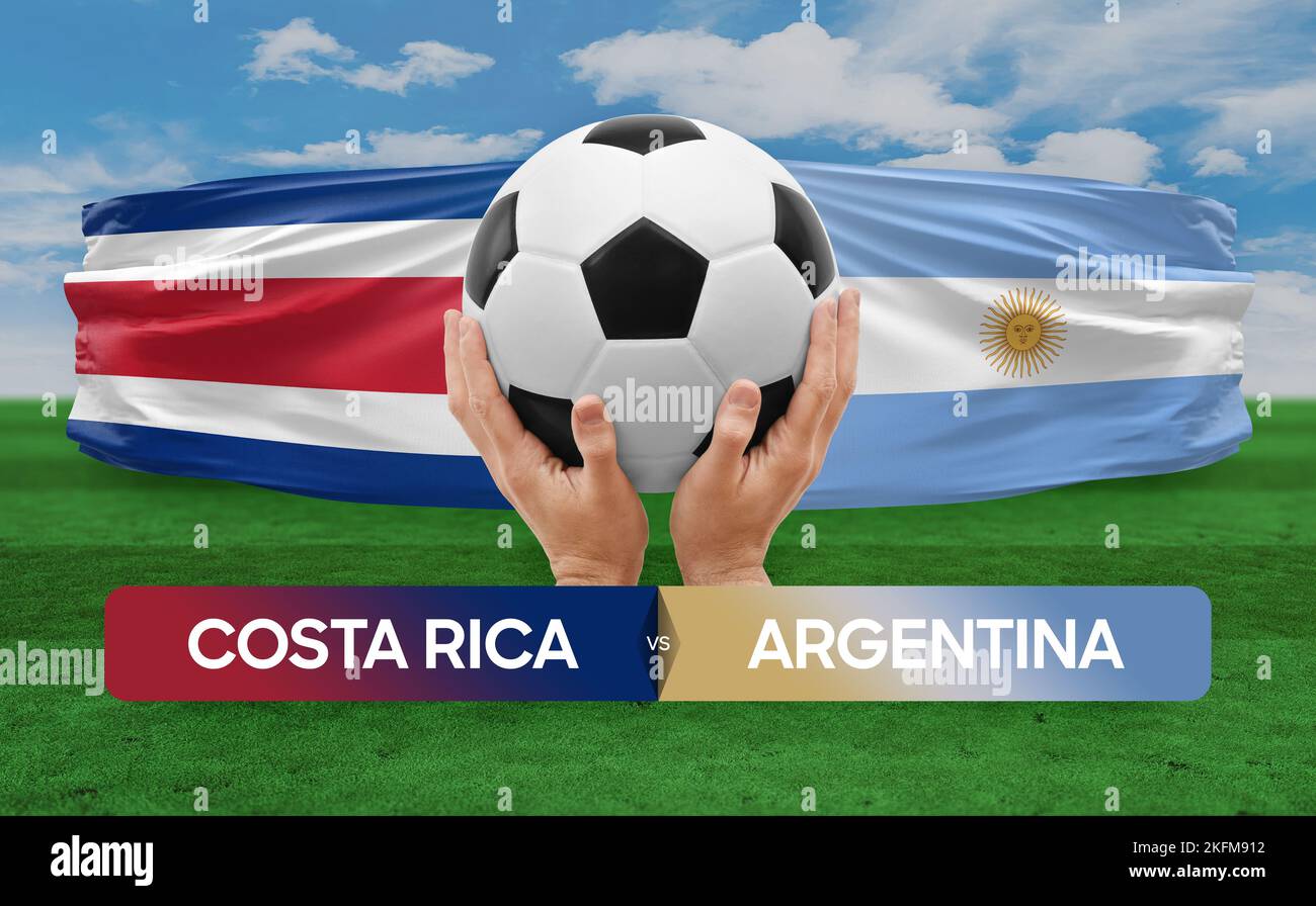 Costa Rica vs Argentina national teams soccer football match