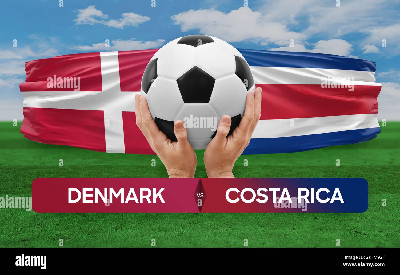 Denmark vs Costa Rica national teams soccer football match competition