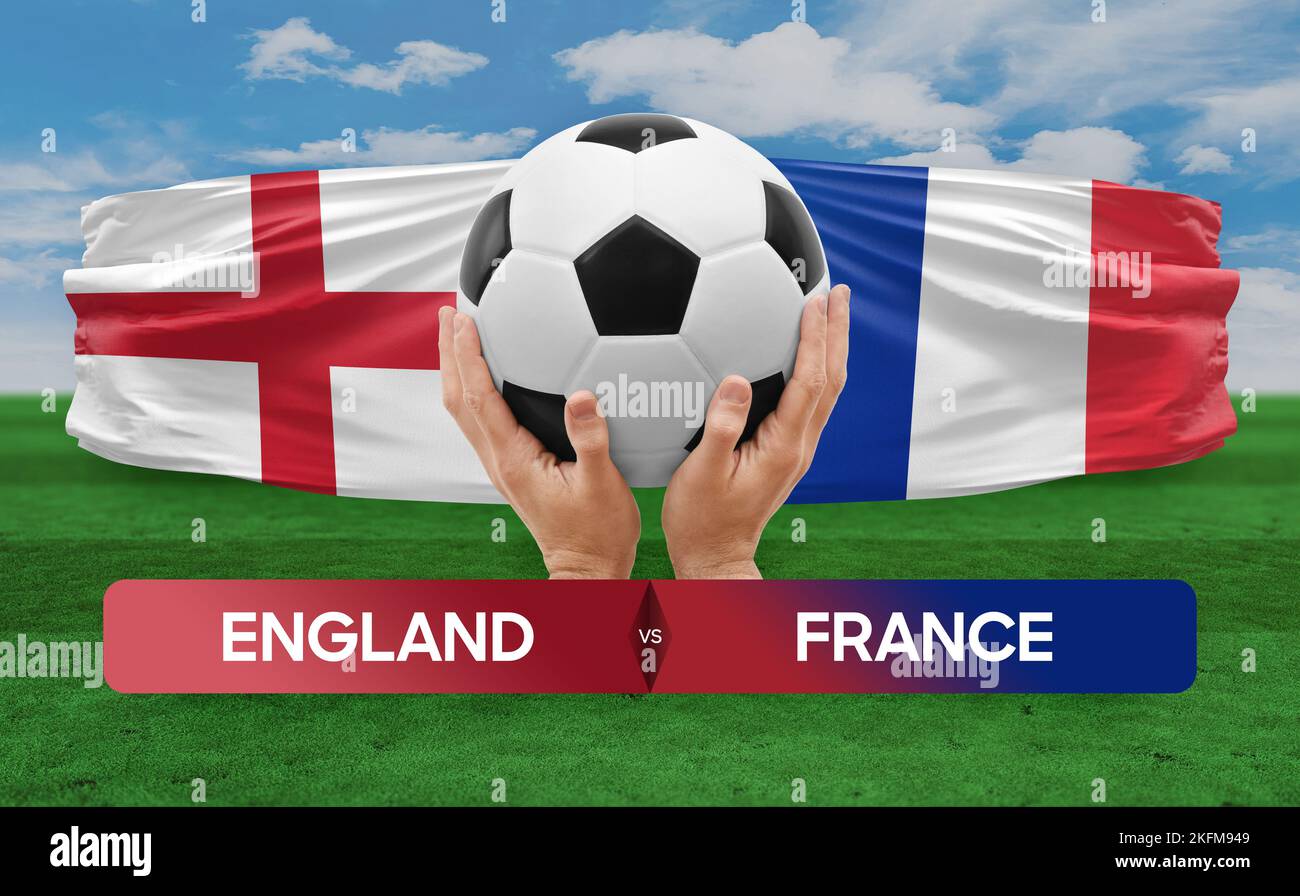 England vs France national teams soccer football match competition