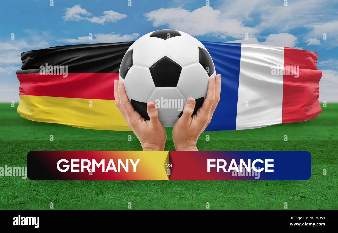 Germany vs France national teams soccer football match competition