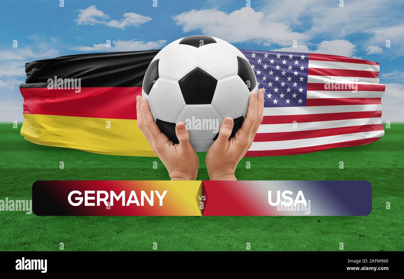 Germany vs USA national teams soccer football match competition concept