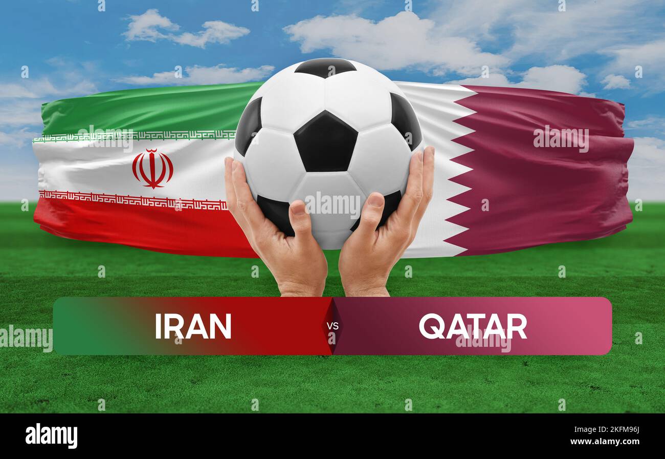Qatar vs Iran national teams soccer football match competition