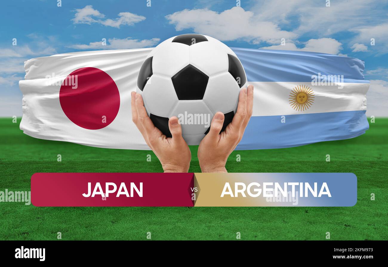 Japan vs Argentina national teams soccer football match competition