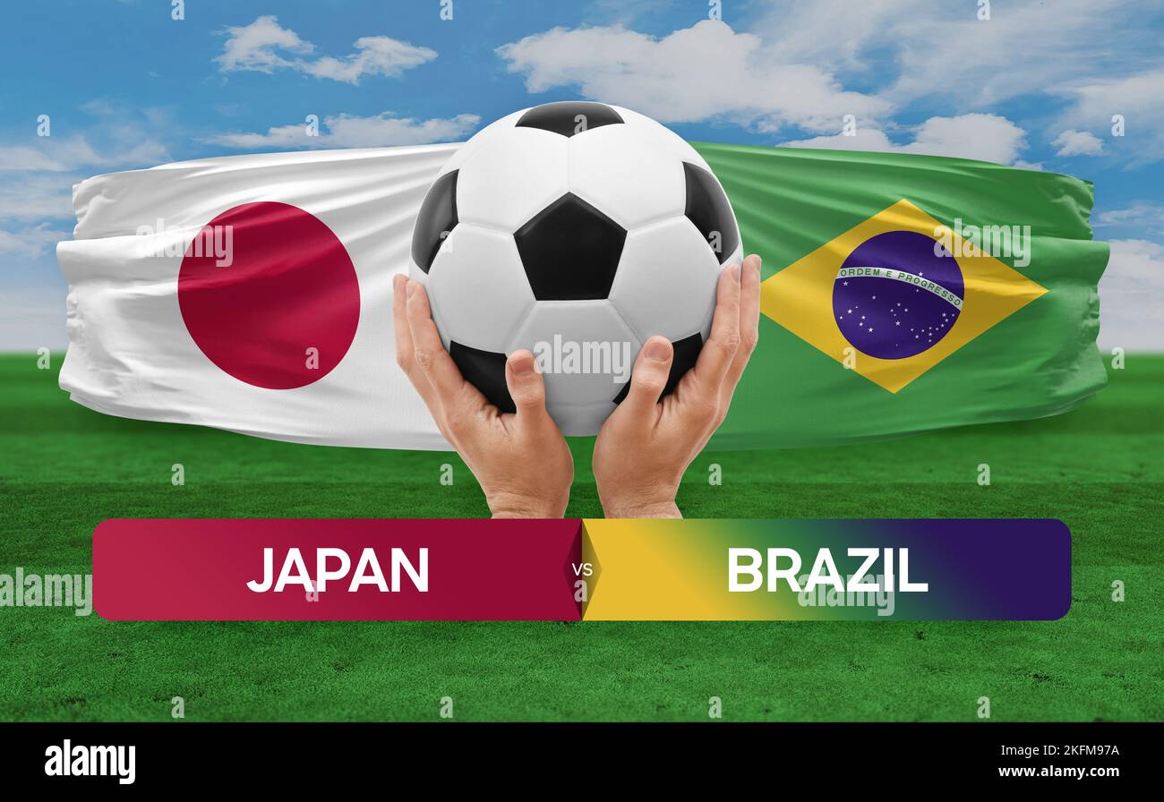 Japan vs Brazil national teams soccer football match competition