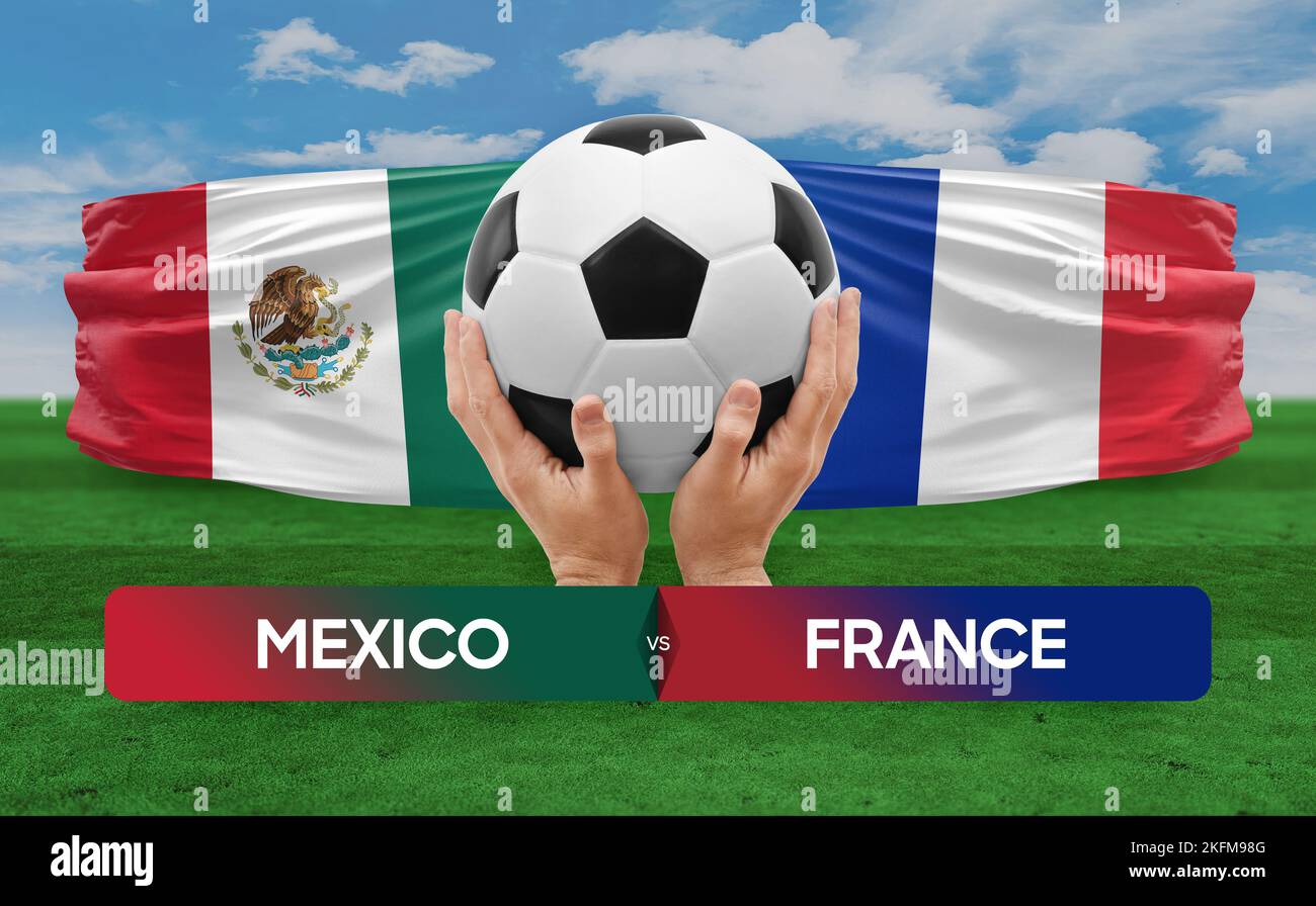 Mexico vs France national teams soccer football match competition