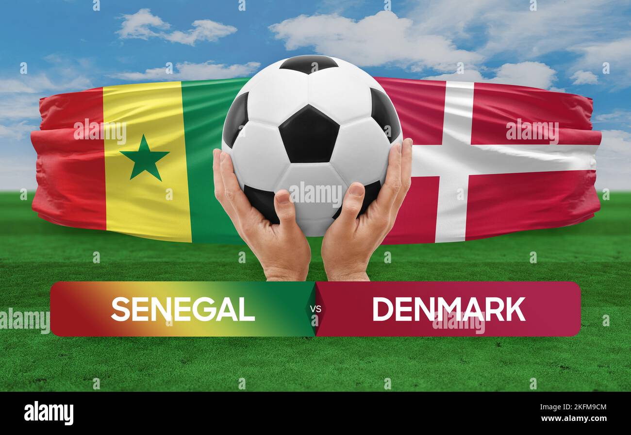Senegal vs Denmark national teams soccer football match competition
