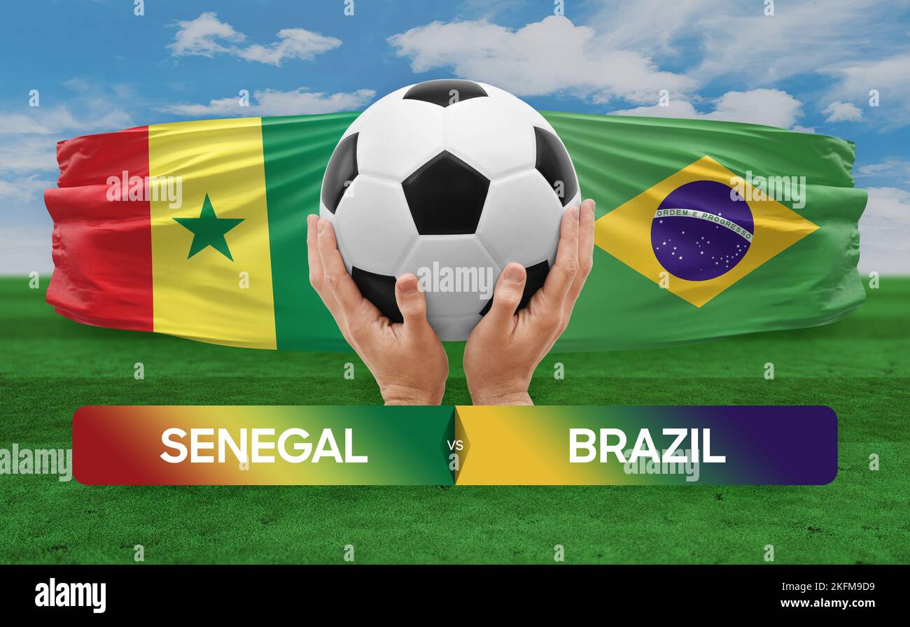 Senegal vs Brazil national teams soccer football match competition ...