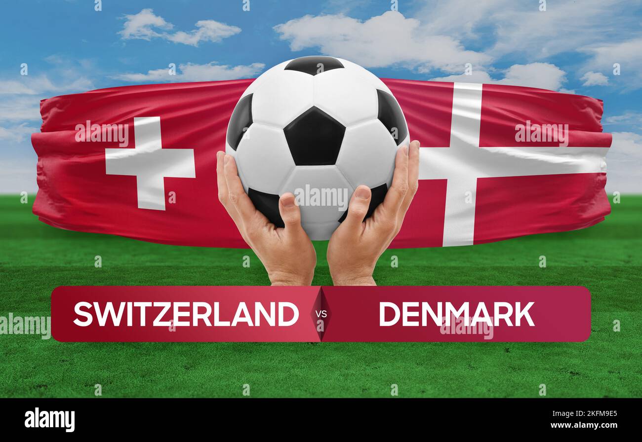 Switzerland vs Denmark national teams soccer football match competition