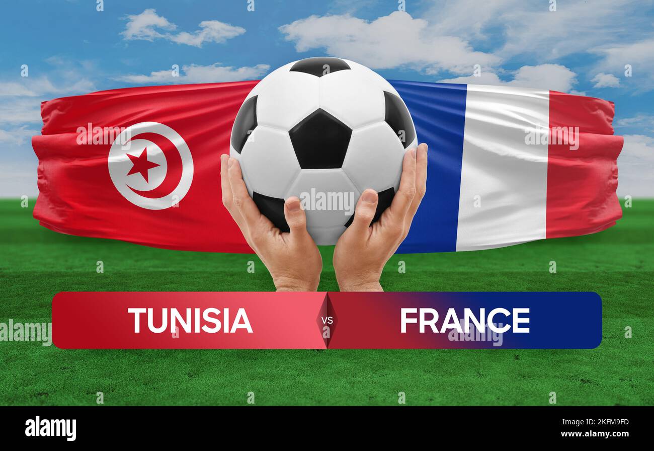 Tunisia vs France national teams soccer football match competition concept Stock Photo Alamy