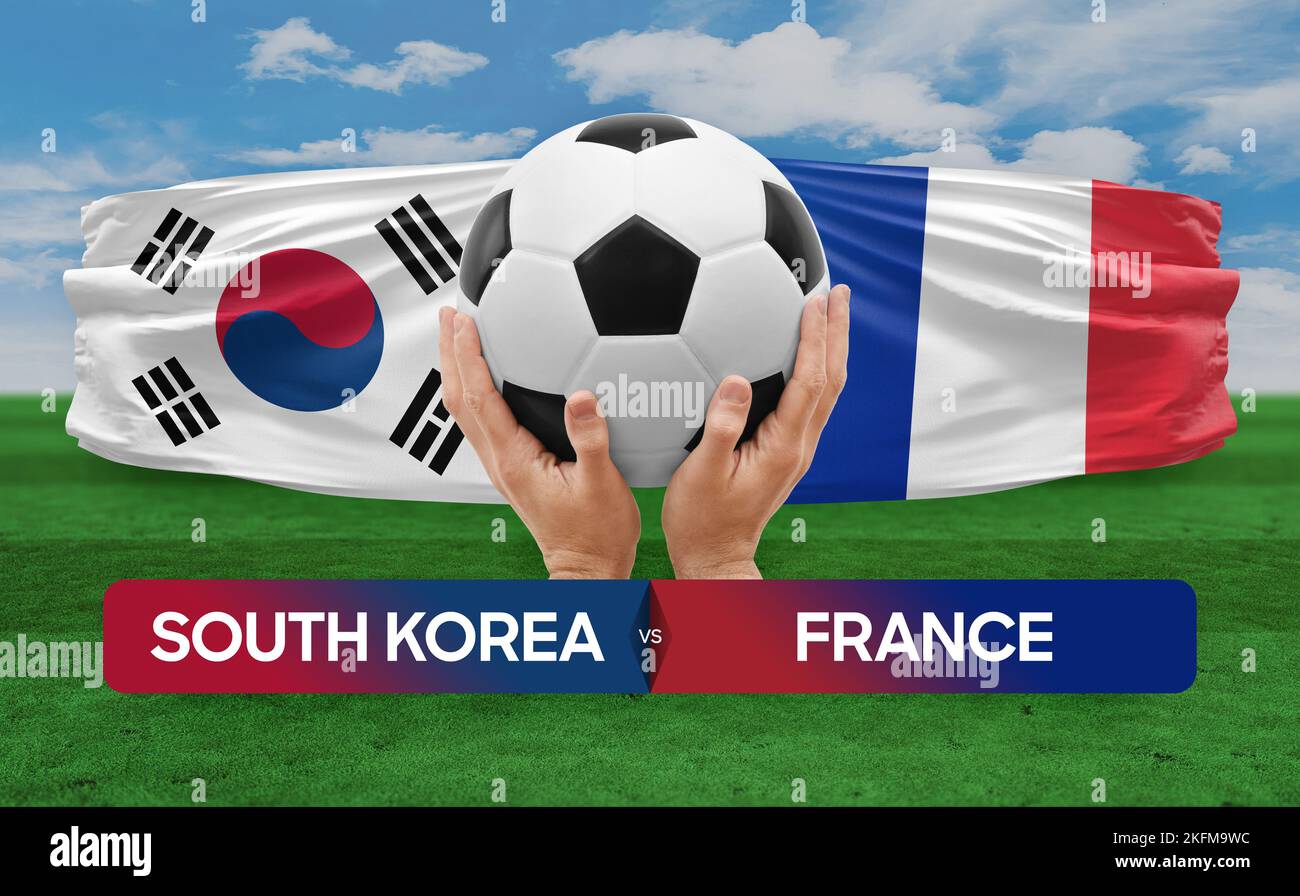South Korea vs France national teams soccer football match competition