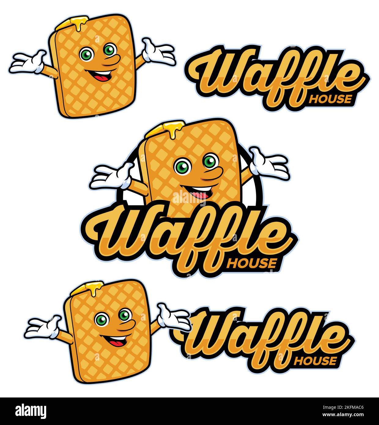 Waffle House Mascot Stock Vector