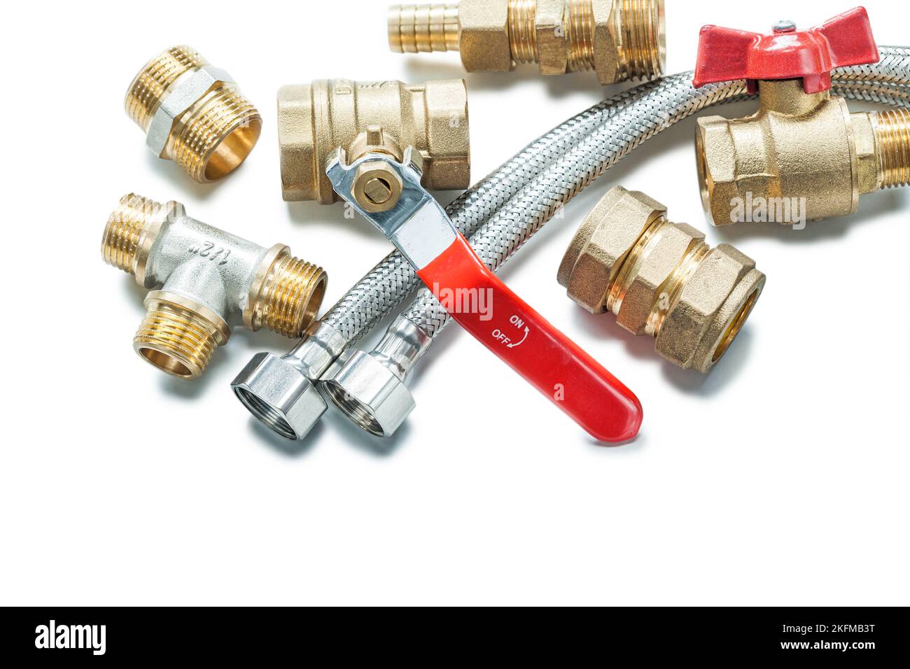 plumbing fixtures pipe fittings isolated on white Stock Photo Alamy