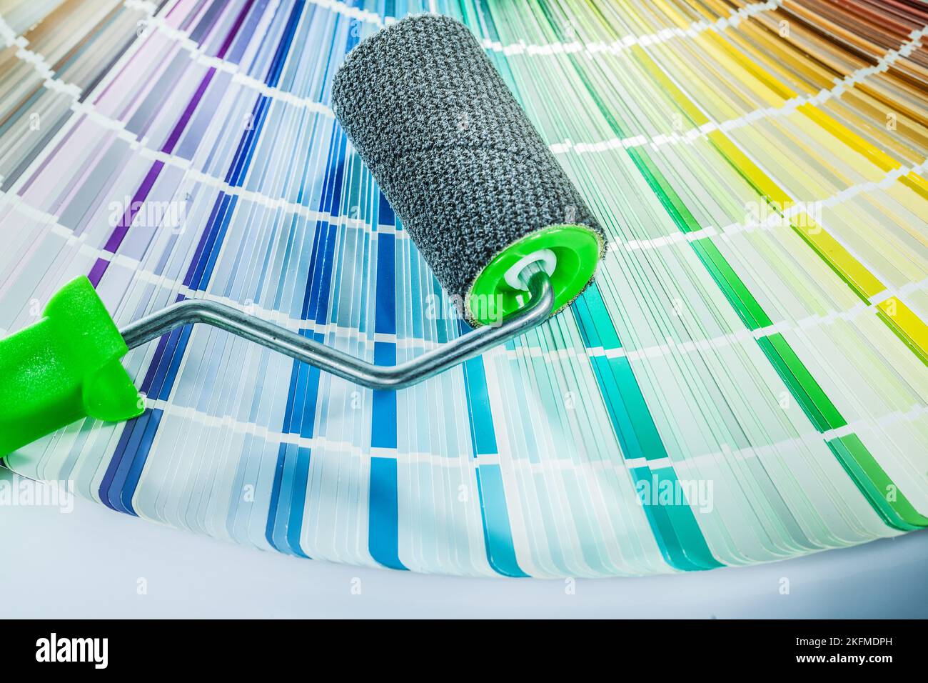 Set of paint roller color palette on white background Stock Photo Alamy