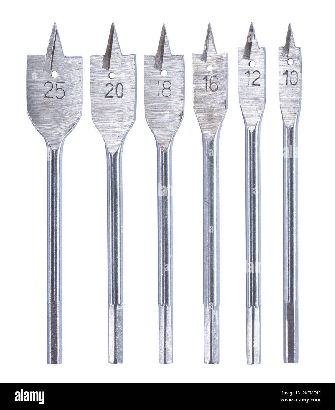 set of Spade Bit for Drilling Wood Stock Photo Alamy