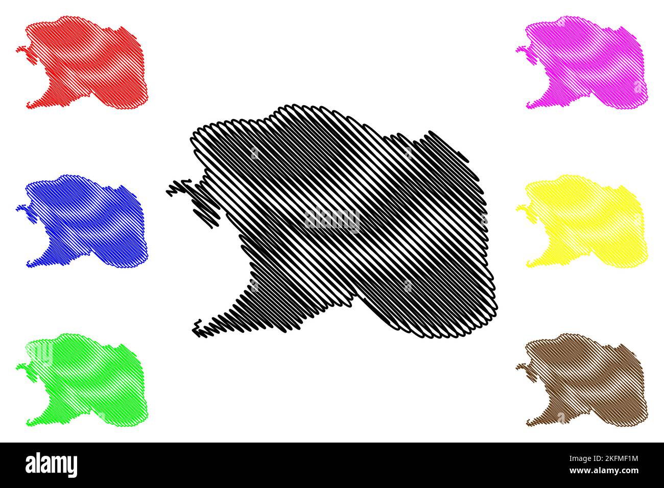 Darwin island Republic of Ecuador - Darwin Island Republic Of Ecuador Pacific Ocean Latin Or South America Galapagos Islands Archipielago De Colon Map Vector Illustration Scribble 2KFMF1M 