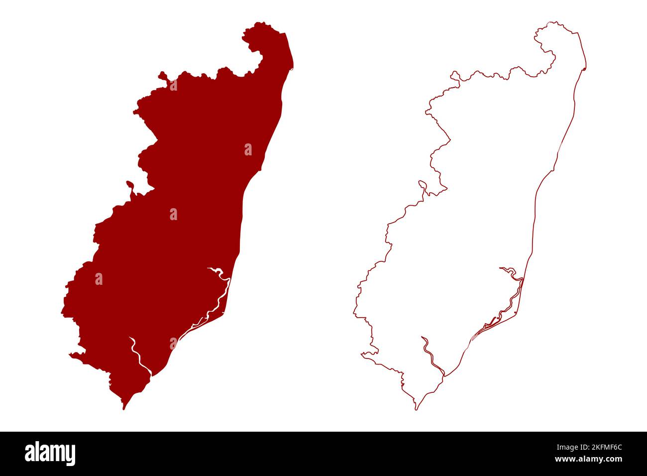 Suffolk vector outline map hi-res stock photography and images - Alamy