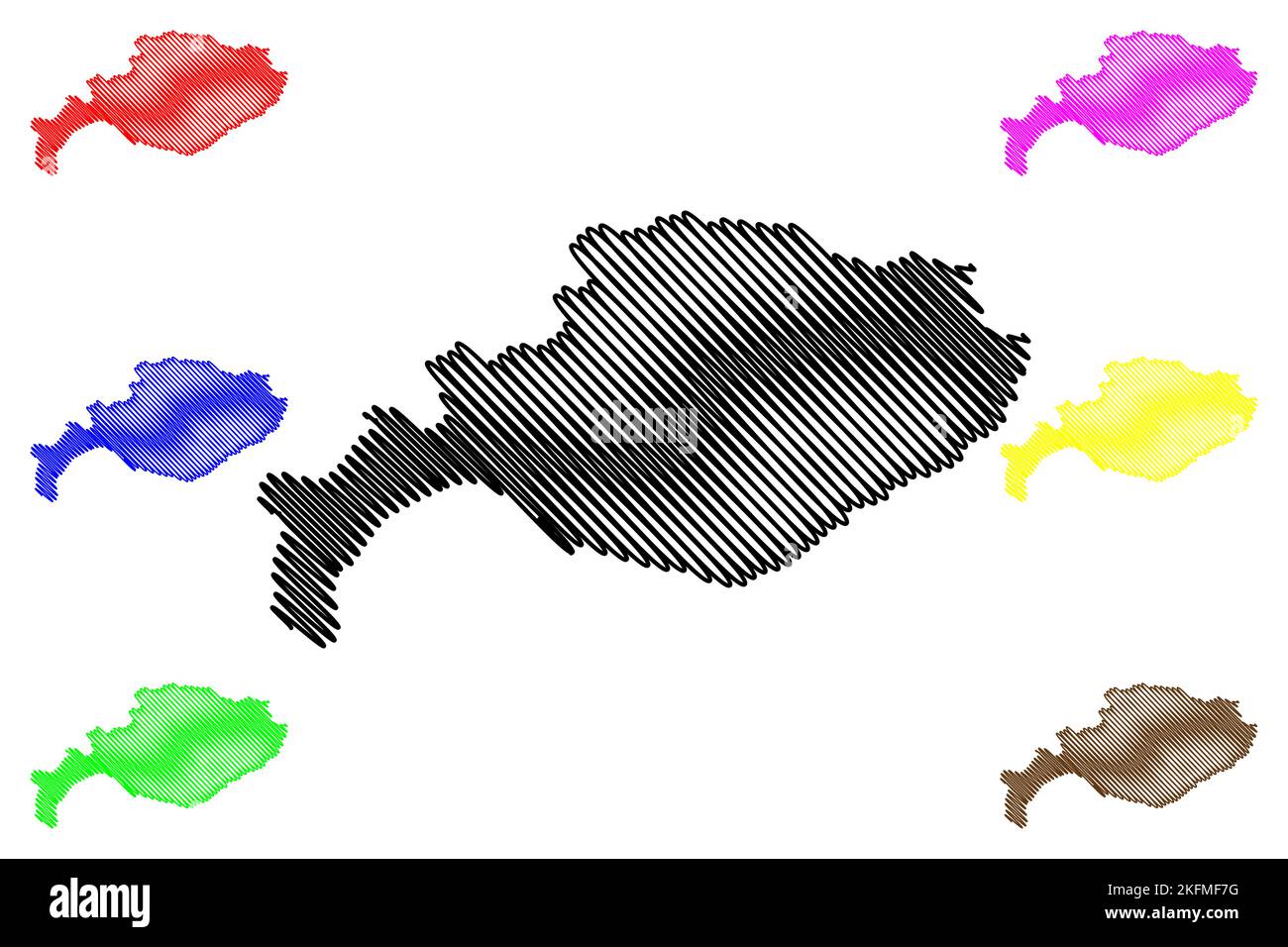 Bartolome island Republic of Ecuador - Bartolome Island Republic Of Ecuador Pacific Ocean Latin Or South America Galapagos Islands Archipielago De Colon Map Vector Illustration Scrib 2KFMF7G 
