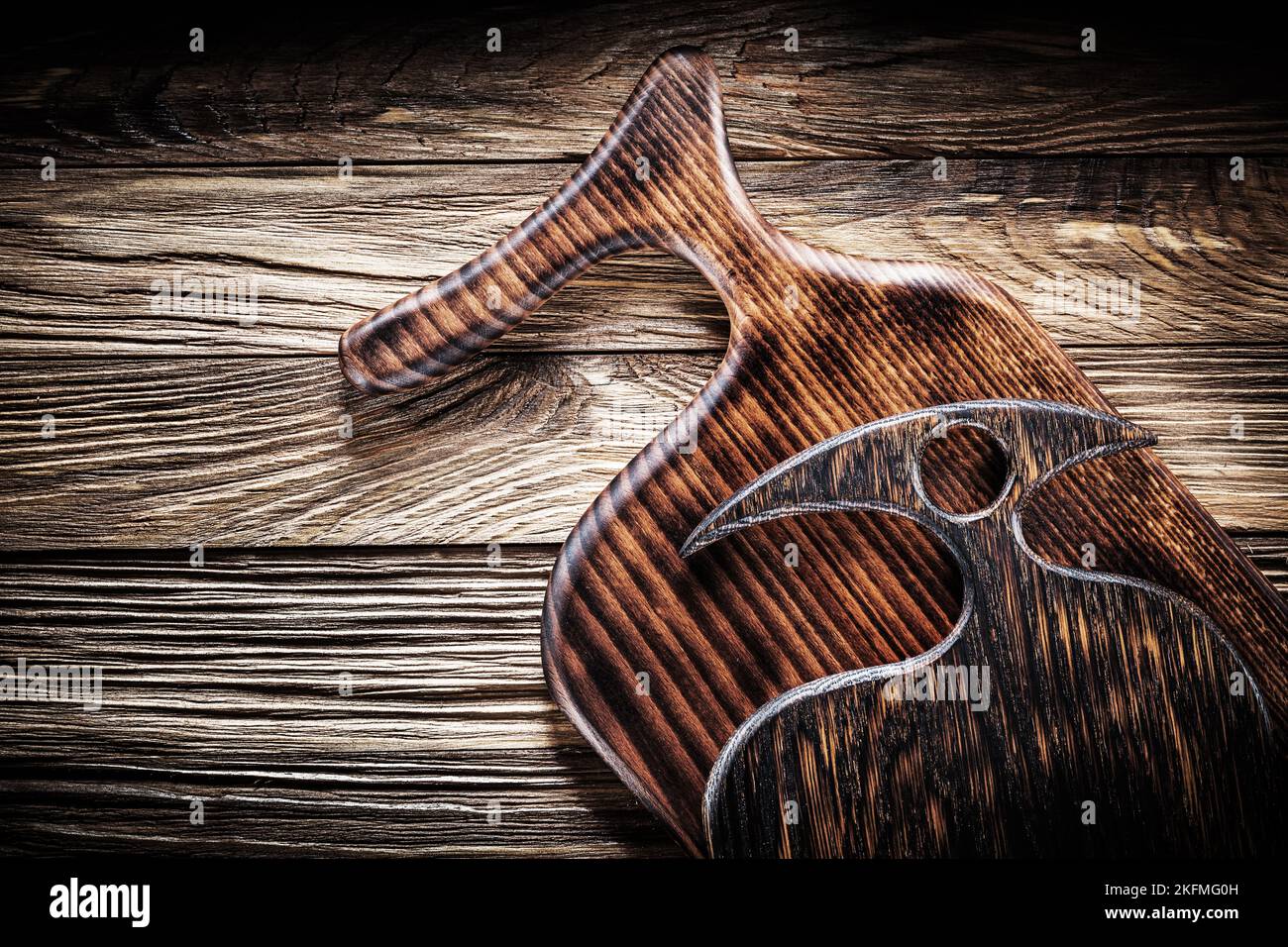 two chopping boards close up view Stock Photo