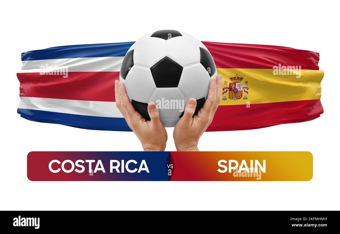 Costa Rica vs Spain national teams soccer football match competition