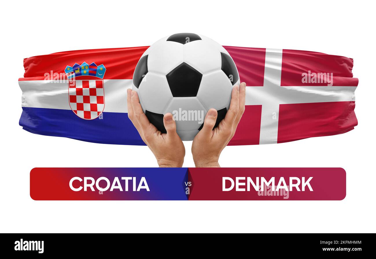 Croatia vs Denmark national teams soccer football match competition