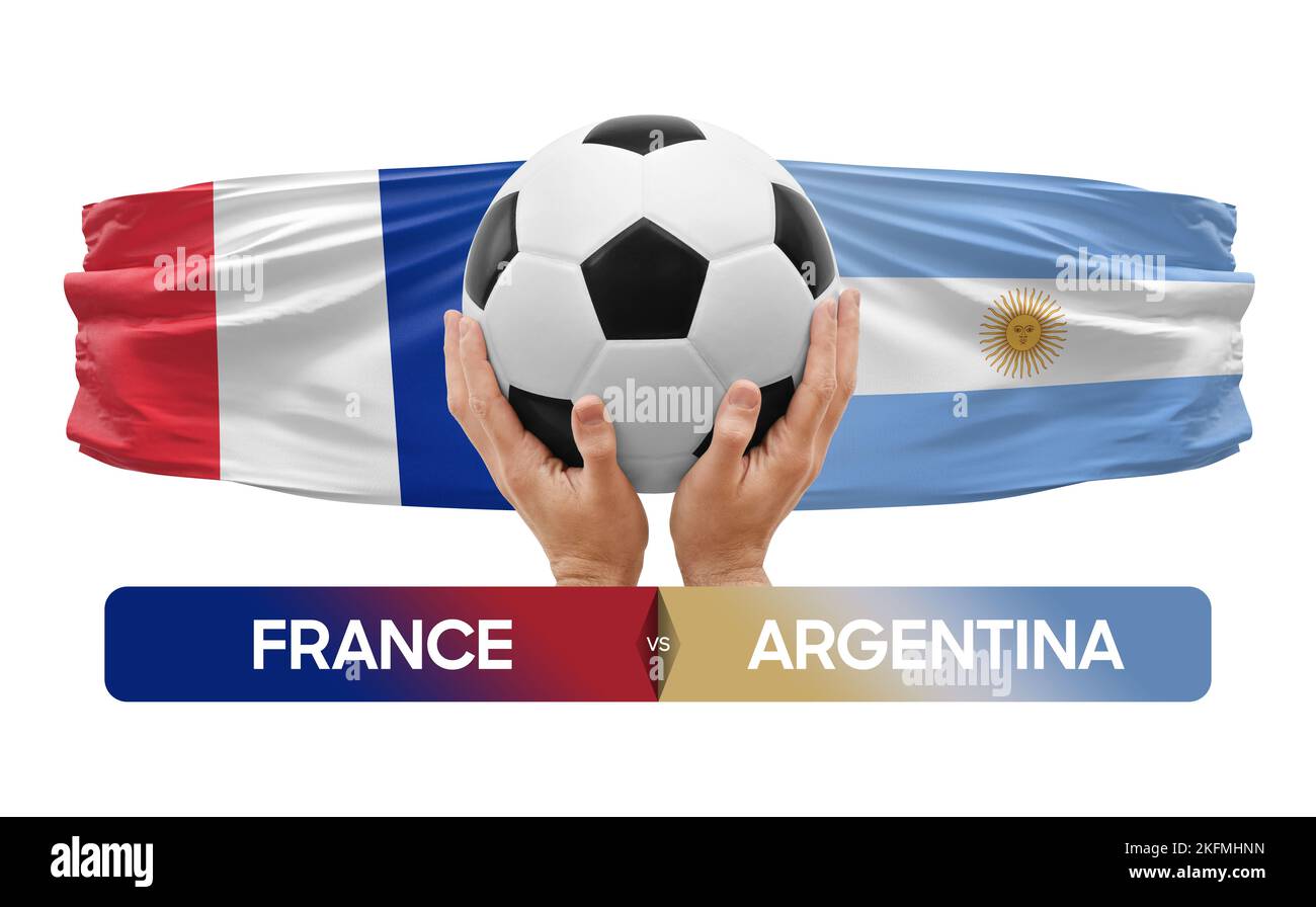 France vs Argentina national teams soccer football match competition concept Stock Photo Alamy