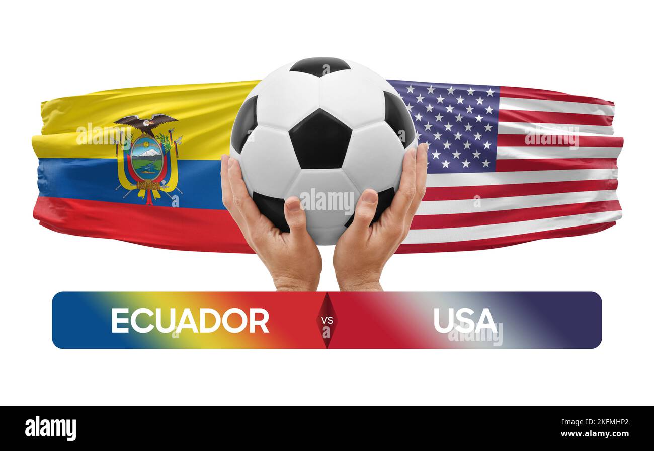 Ecuador vs USA national teams soccer football match competition concept