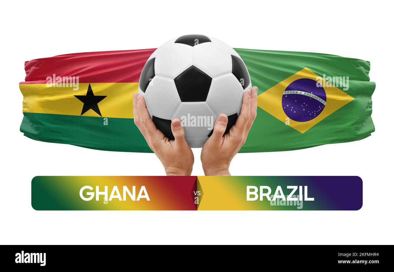 Ghana vs Brazil national teams soccer football match competition