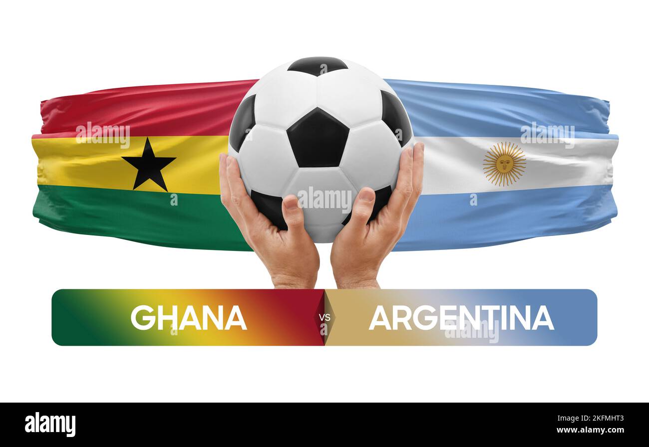Ghana vs Argentina national teams soccer football match competition concept Stock Photo Alamy