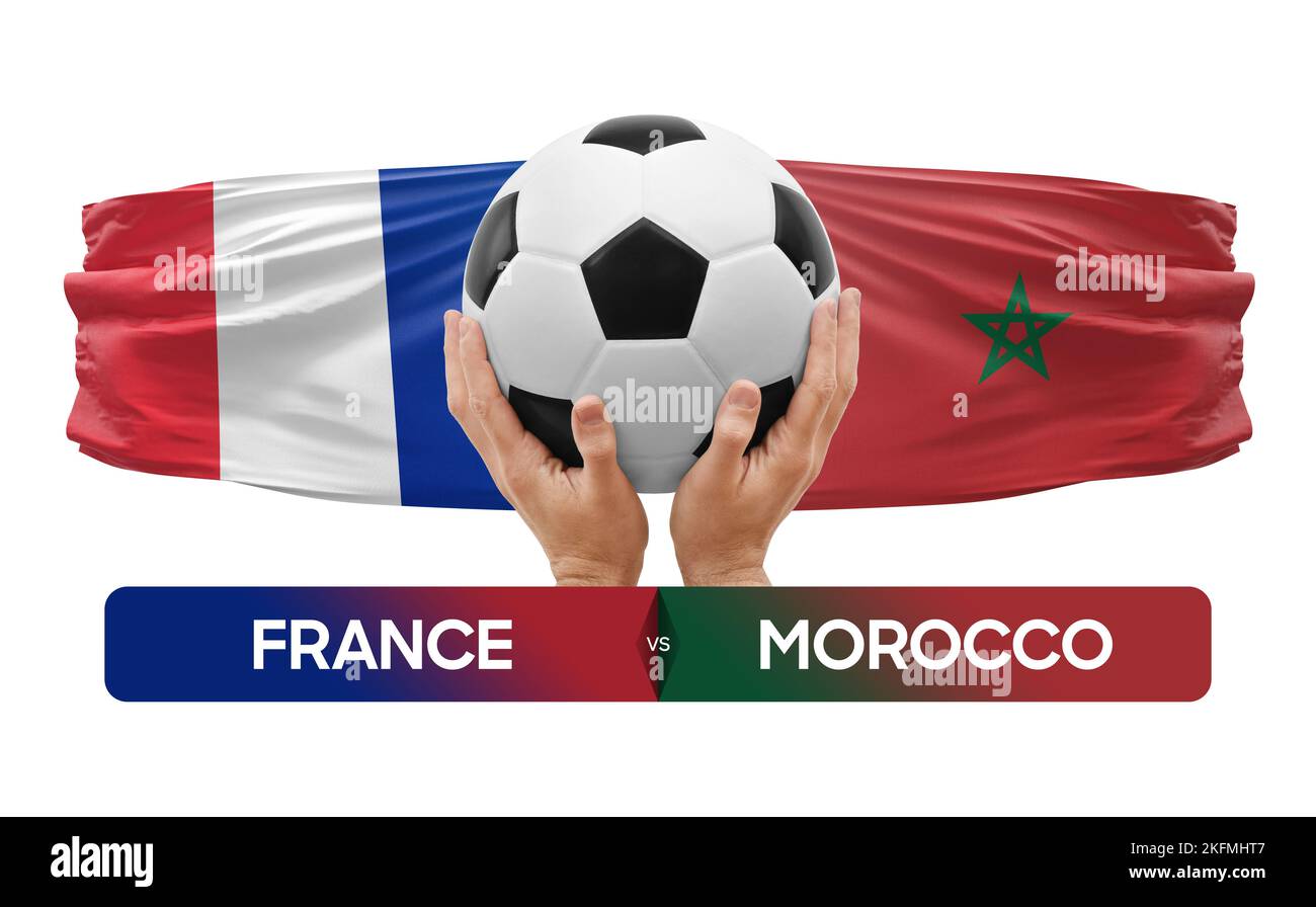 France vs Morocco national teams soccer football match competition concept Stock Photo Alamy