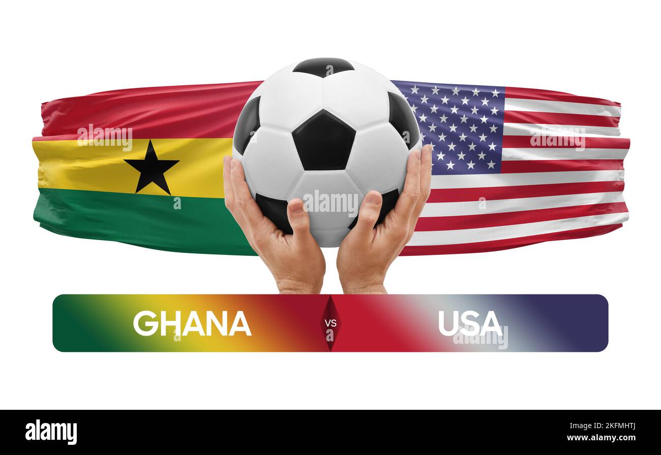 Ghana vs USA national teams soccer football match competition concept