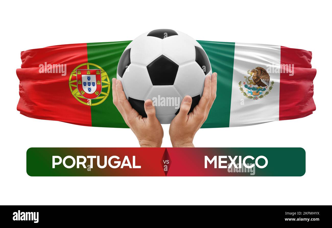 Portugal vs Mexico national teams soccer football match competition