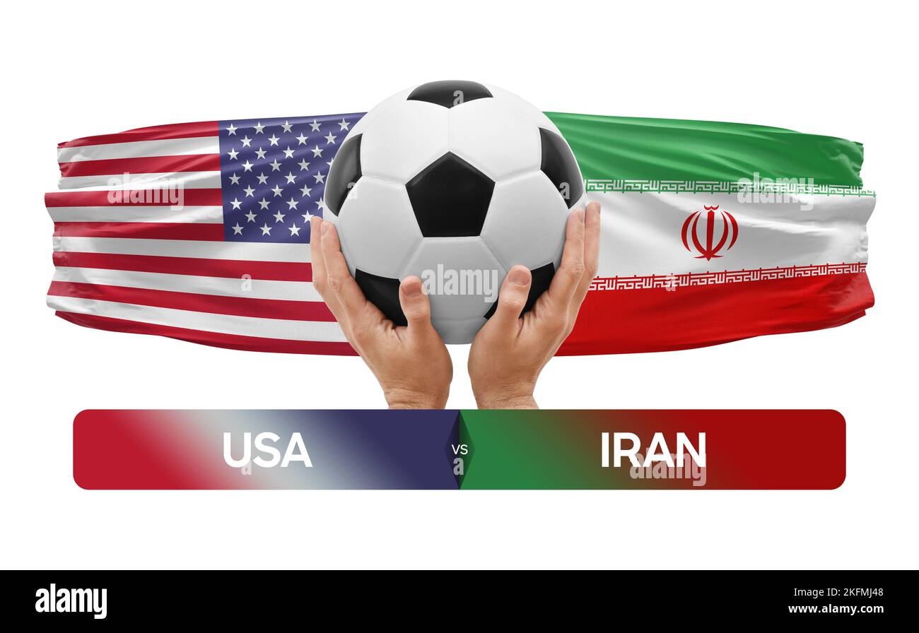 USA vs Iran national teams soccer football match competition concept