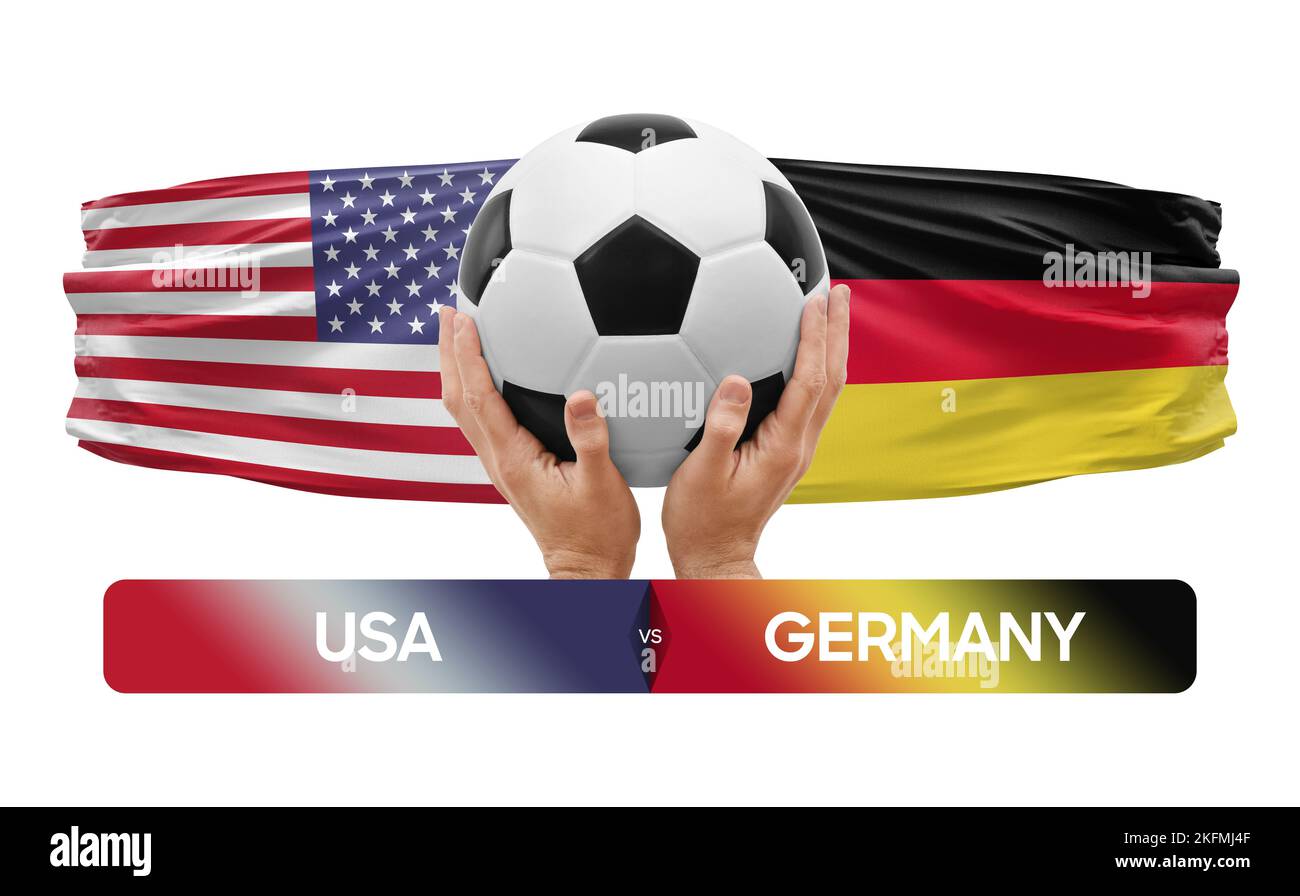 USA vs Germany national teams soccer football match competition concept