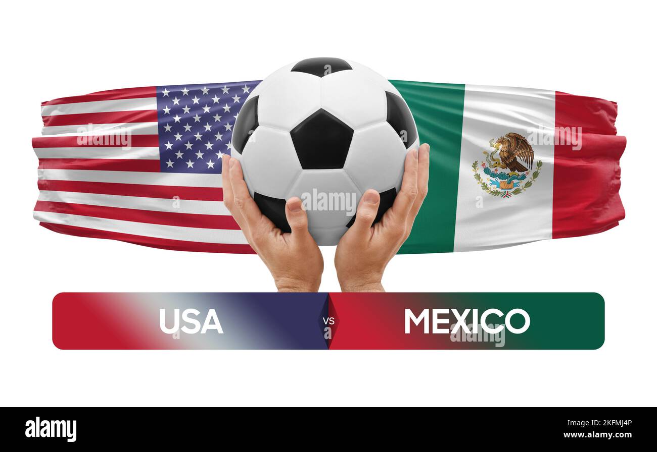 USA vs Mexico national teams soccer football match competition concept