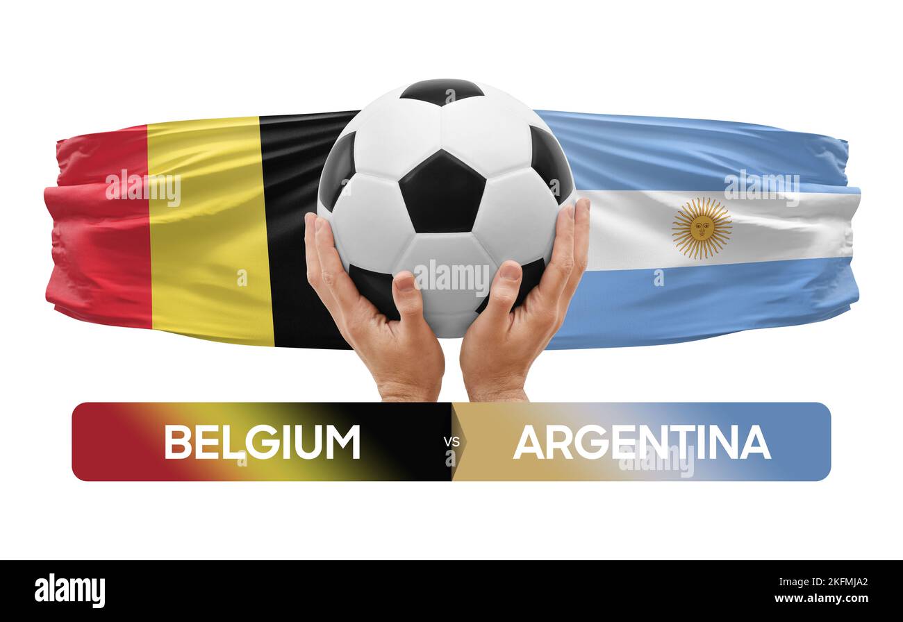 Belgium vs Argentina national teams soccer football match competition