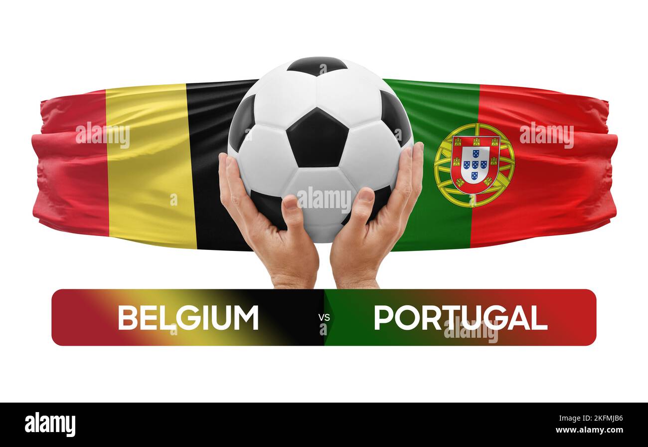 Belgium vs Portugal national teams soccer football match competition