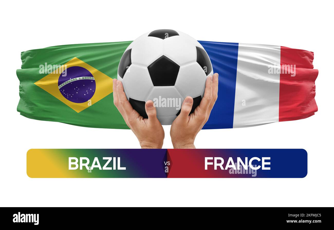 Brazil vs France national teams soccer football match competition