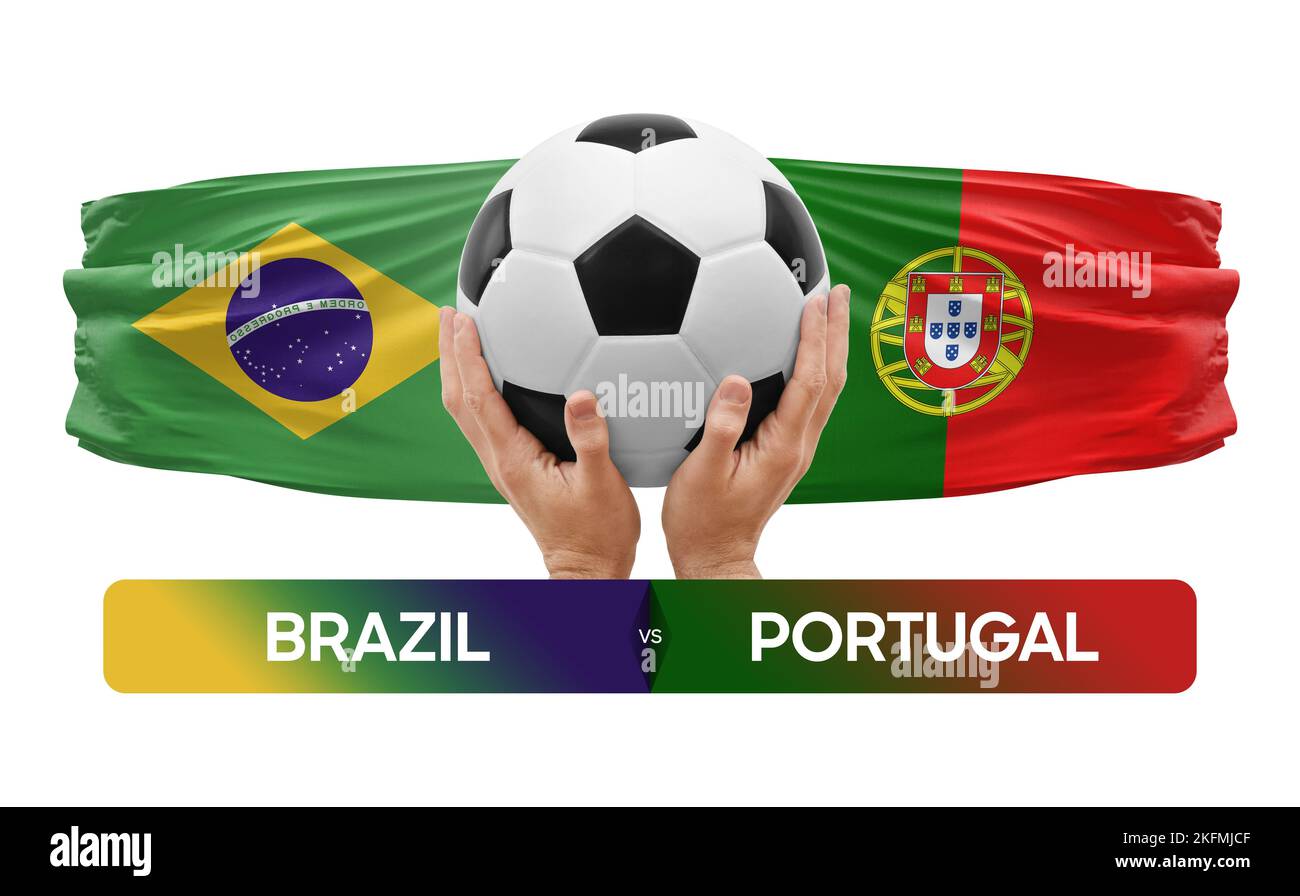 Brazil vs Portugal national teams soccer football match competition