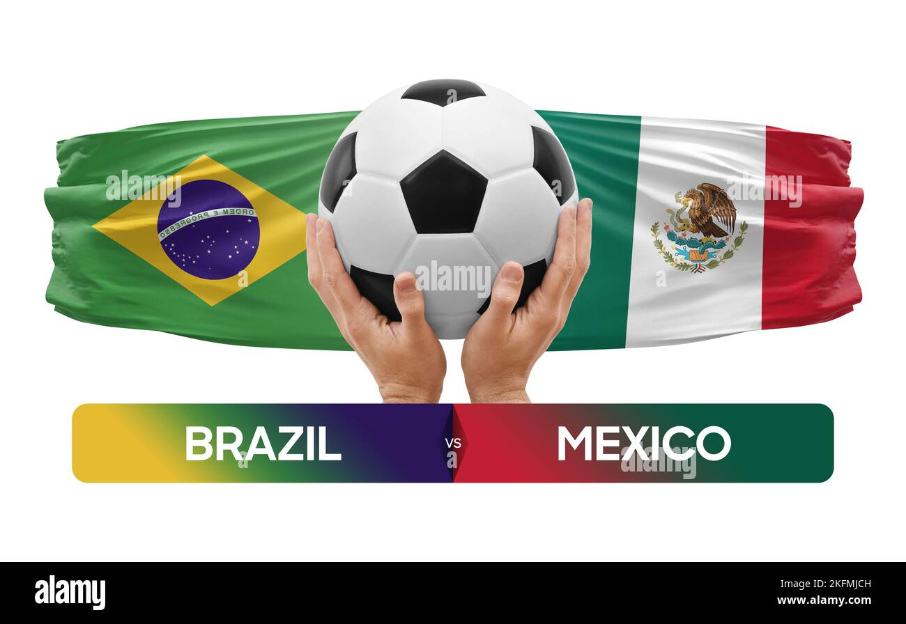 Brazil vs Mexico national teams soccer football match competition