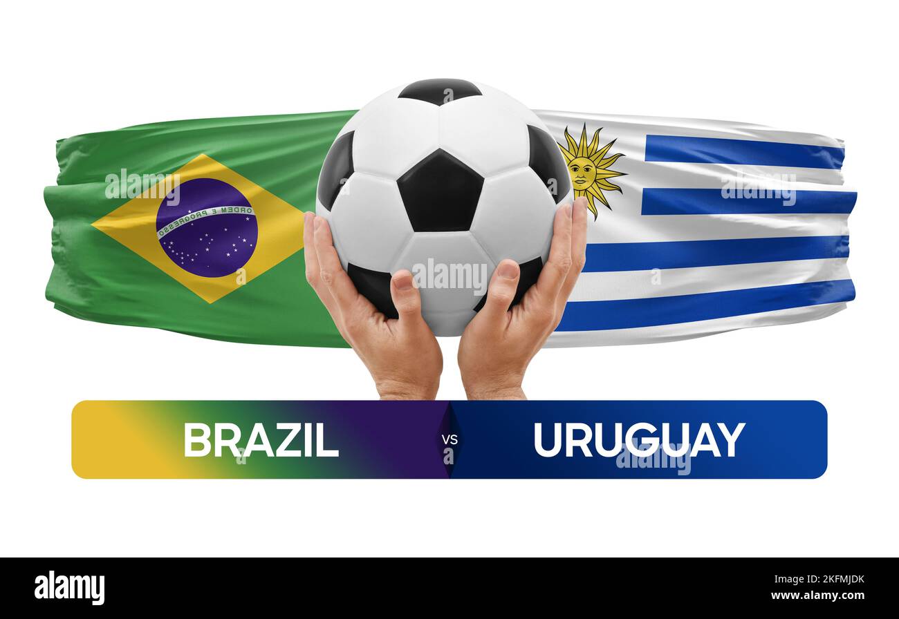 Brazil vs Uruguay national teams soccer football match competition