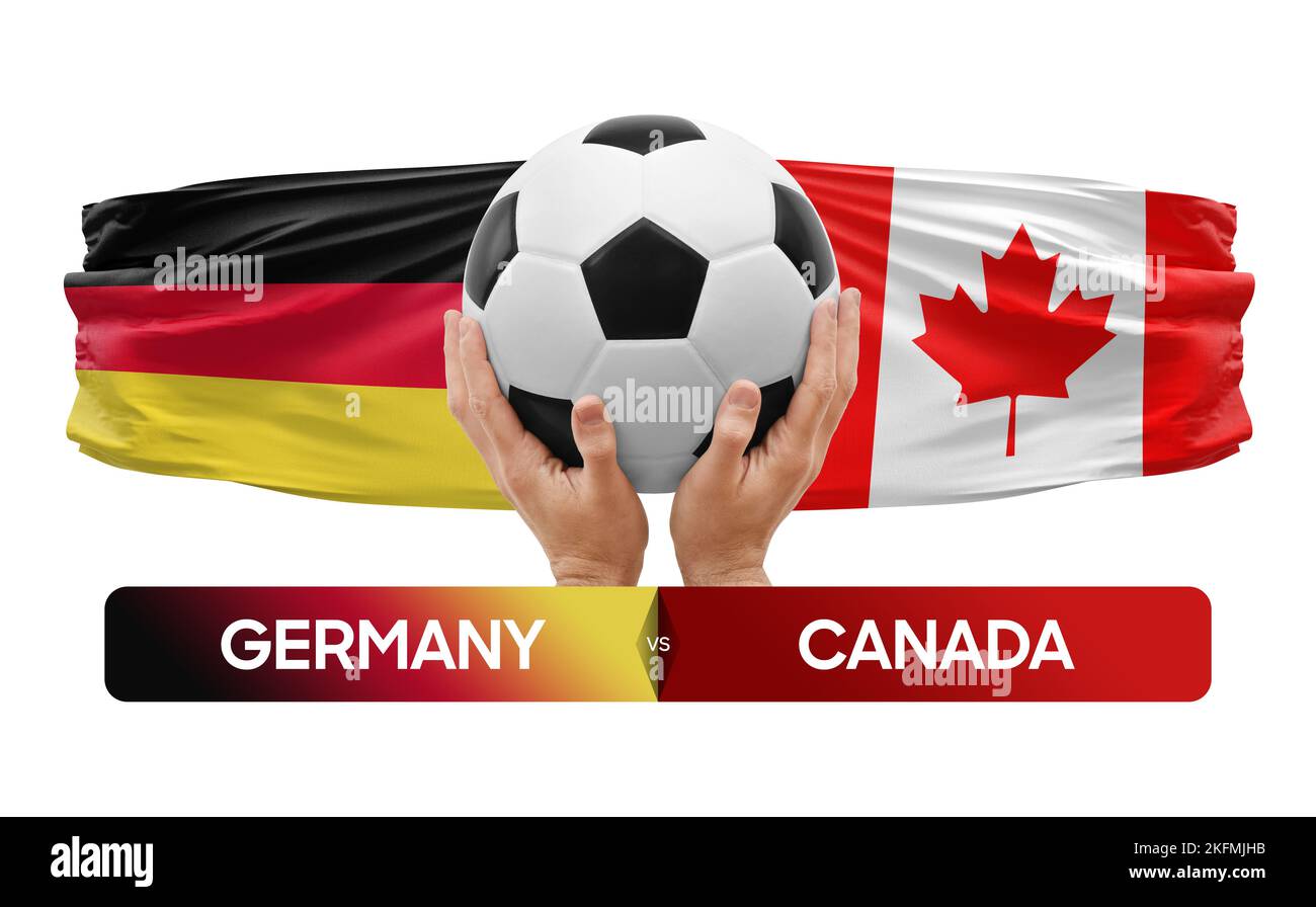 Germany vs Canada national teams soccer football match competition concept Stock Photo Alamy