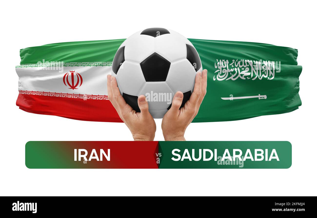 Iran vs Saudi Arabia national teams soccer football match competition concept Stock Photo Alamy