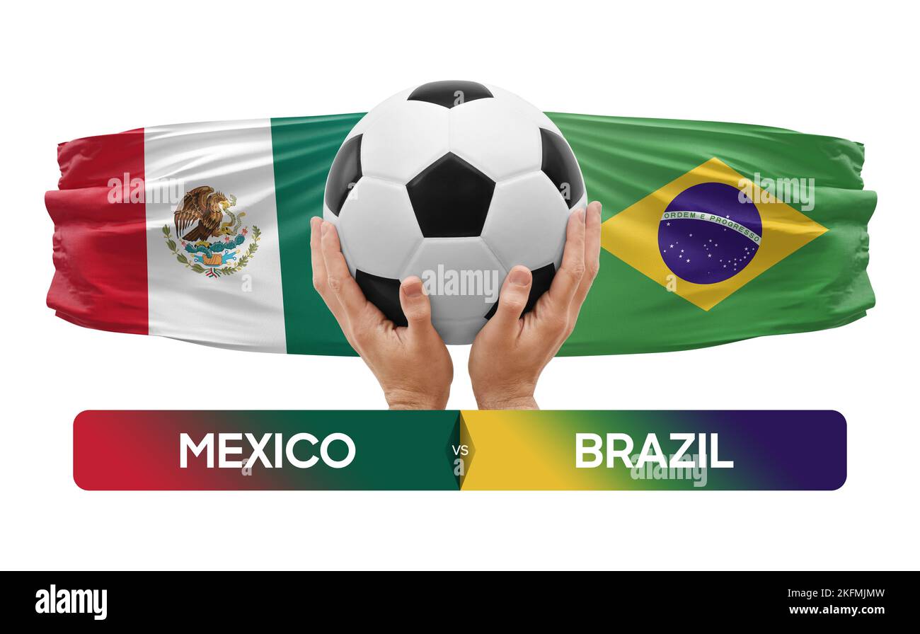 Mexico vs Brazil national teams soccer football match competition